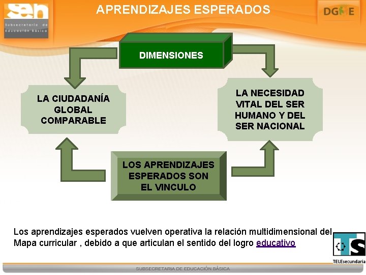 APRENDIZAJES ESPERADOS DIMENSIONES LA NECESIDAD VITAL DEL SER HUMANO Y DEL SER NACIONAL LA
