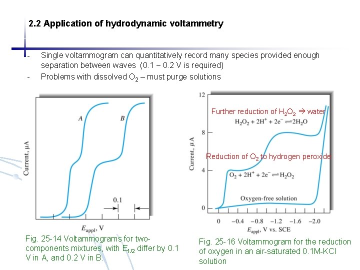 2. 2 Application of hydrodynamic voltammetry - Single voltammogram can quantitatively record many species