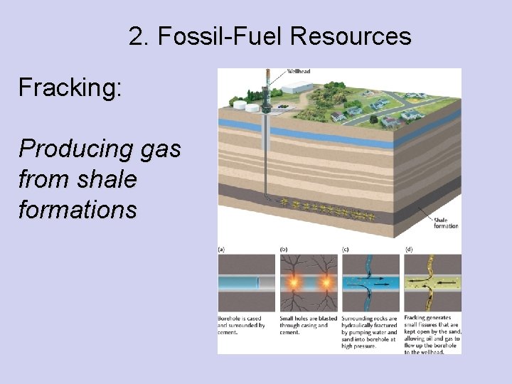 2. Fossil-Fuel Resources Fracking: Producing gas from shale formations 