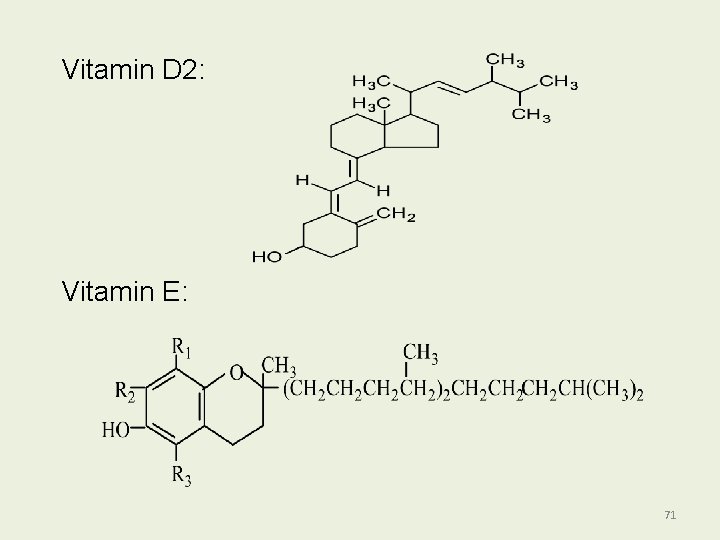 Vitamin D 2: Vitamin E: 71 