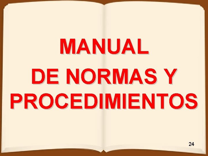 MANUAL DE NORMAS Y PROCEDIMIENTOS 24 