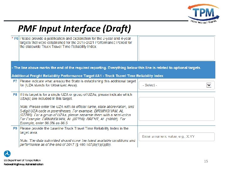 PMF Input Interface (Draft) 15 