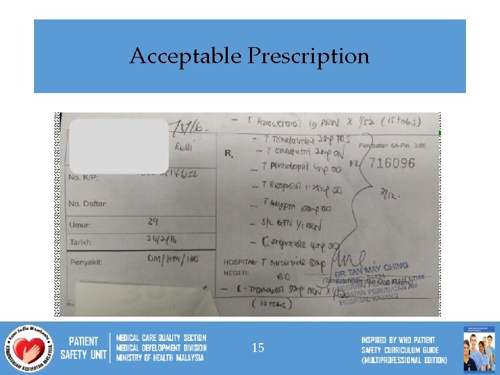 Acceptable Prescription 15 