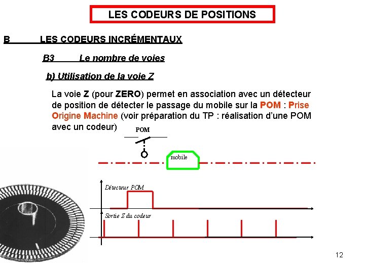 LES CODEURS DE POSITIONS B LES CODEURS INCRÉMENTAUX B 3 Le nombre de voies