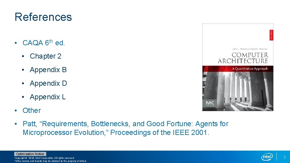 References • CAQA 6 th ed. • Chapter 2 • Appendix B • Appendix