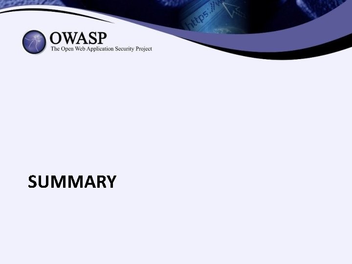 SUMMARY SUMMARY