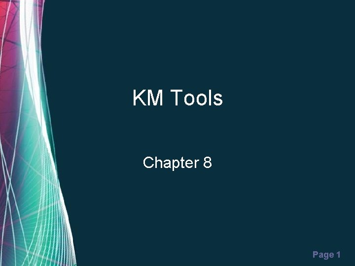 KM Tools Chapter 8 Free Powerpoint Templates Page 1 