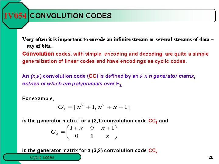 Iv 054 Chapter 3 Cyclic And Convolution Codes