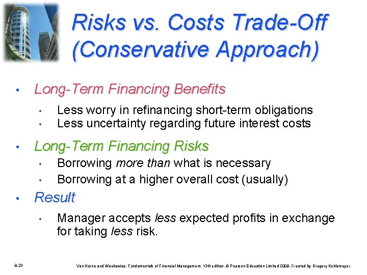 Risks vs. Costs Trade-Off (Conservative Approach) • Long-Term Financing Benefits • • • Long-Term Risks vs. Costs Trade-Off (Conservative Approach) • Long-Term Financing Benefits • • • Long-Term