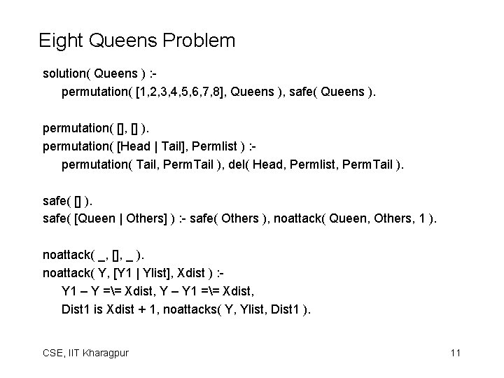 Eight Queens Problem solution( Queens ) : permutation( [1, 2, 3, 4, 5, 6, Eight Queens Problem solution( Queens ) : permutation( [1, 2, 3, 4, 5, 6,