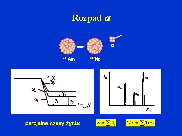 Rozpad 241 Am 237 Np I A X Z 3 3 2 1 1