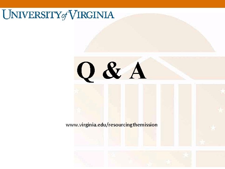 Q&A www. virginia. edu/resourcingthemission 
