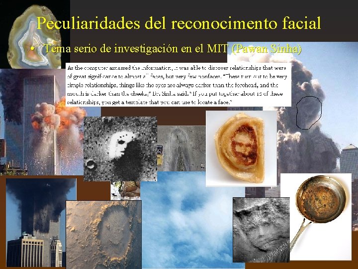 Peculiaridades del reconocimento facial • Tema serio de investigación en el MIT (Pawan Sinha)