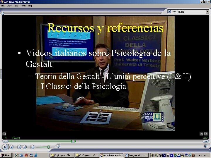 Recursos y referencias • Videos italianos sobre Psicología de la Gestalt – Teoria della