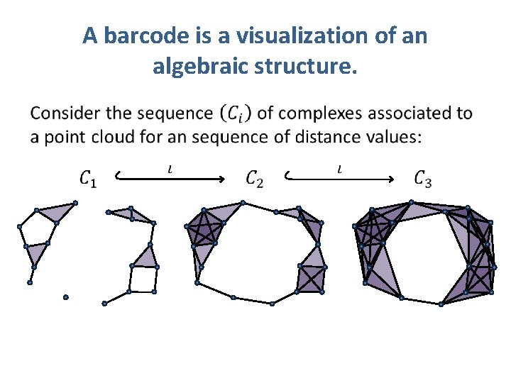 A barcode is a visualization of an algebraic structure. 