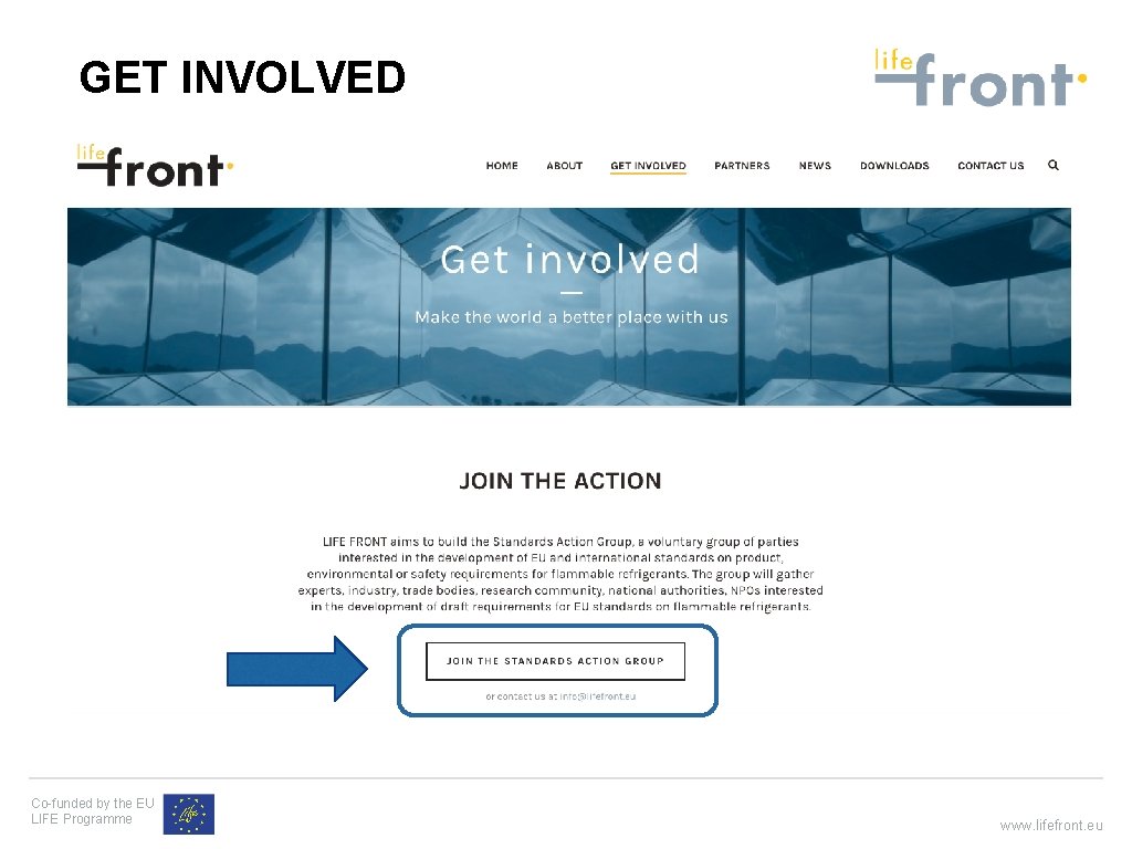 GET INVOLVED Co-funded by the EU LIFE Programme www. lifefront. eu 