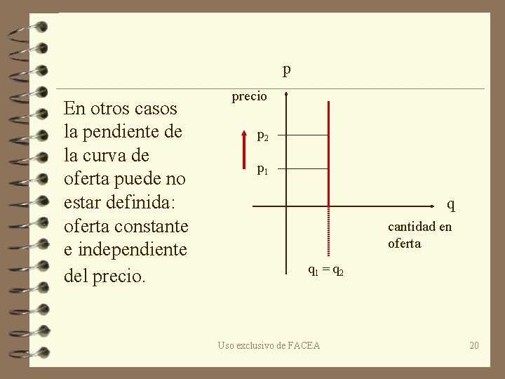 p En otros casos la pendiente de la curva de oferta puede no estar