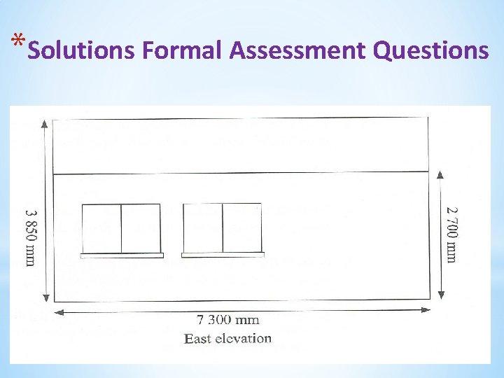 *Solutions Formal Assessment Questions 