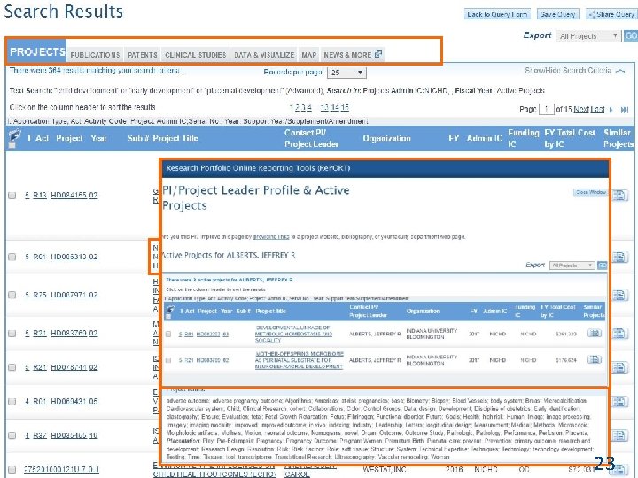 Re. PORTER-Search Results 23 23 