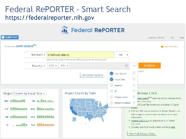 Federal Re. PORTER – Smart Search https: //federalreporter. nih. gov 65 