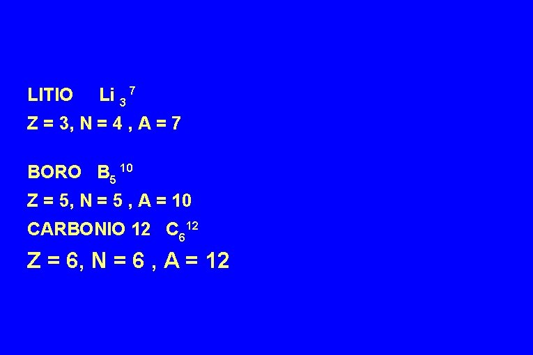 LITIO Li 3 7 Z = 3, N = 4 , A = 7