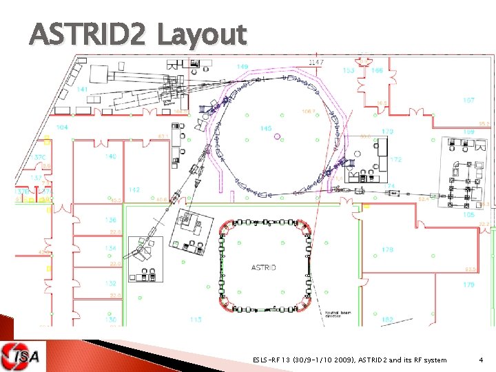 ASTRID 2 Layout ESLS-RF 13 (30/9 -1/10 2009), ASTRID 2 and its RF system