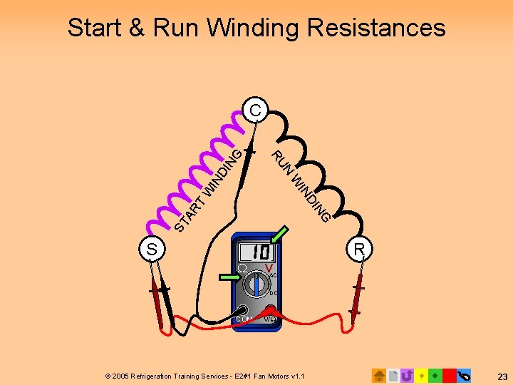 Start & Run Winding Resistances W IN N DI RU NG C ST AR