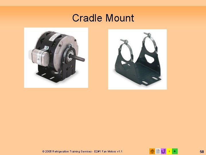 Cradle Mount © 2005 Refrigeration Training Services - E 2#1 Fan Motors v 1.