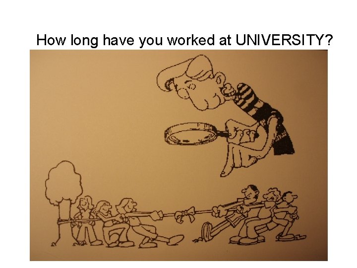 How long have you worked at UNIVERSITY? 