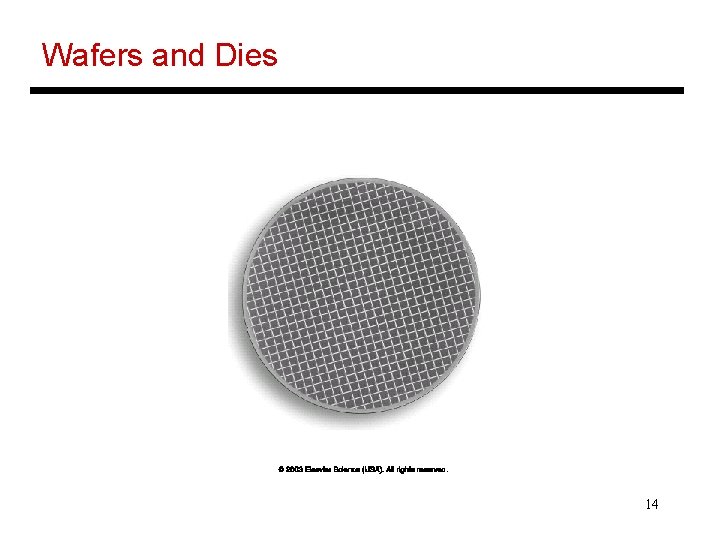 Wafers and Dies 14 Wafers and Dies 14