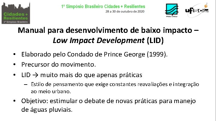 Manual para desenvolvimento de baixo impacto – Low Impact Development (LID) • Elaborado pelo