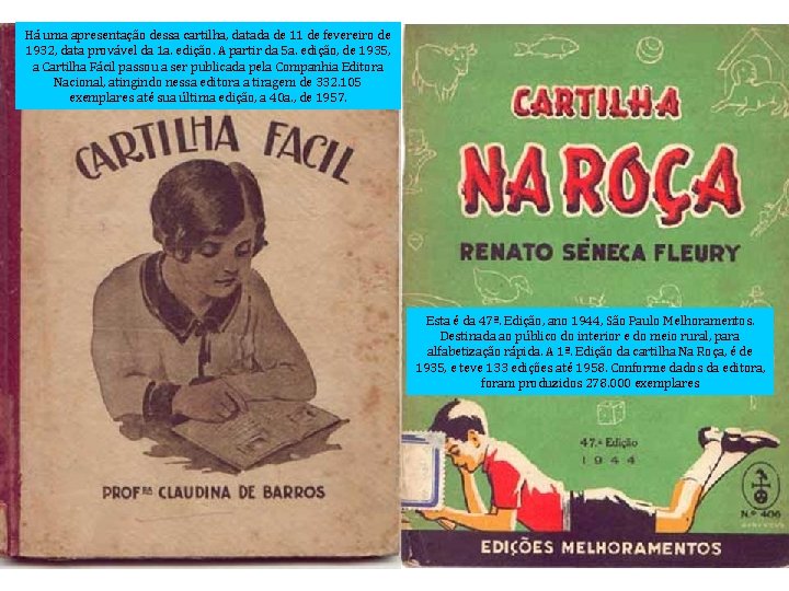 Há uma apresentação dessa cartilha, datada de 11 de fevereiro de 1932, data provável