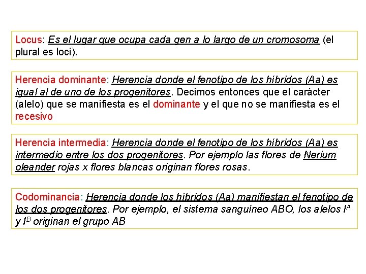 Locus: Es el lugar que ocupa cada gen a lo largo de un cromosoma