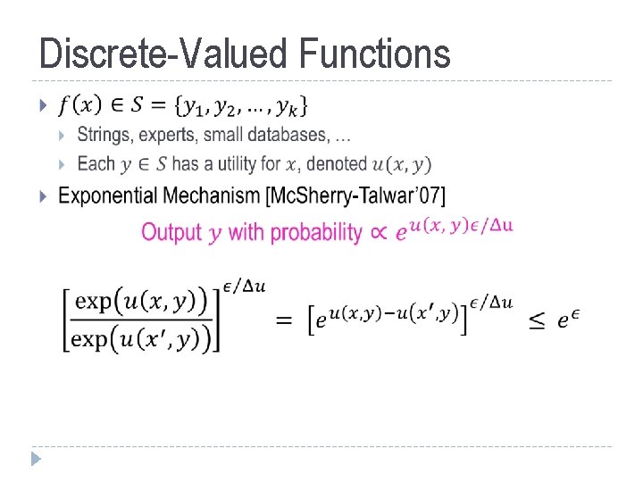 Discrete-Valued Functions 