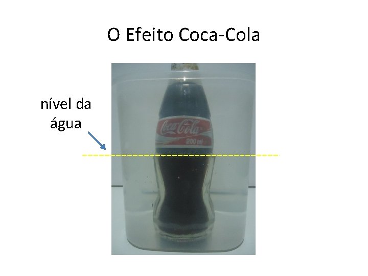 O Efeito Coca-Cola nível da água 