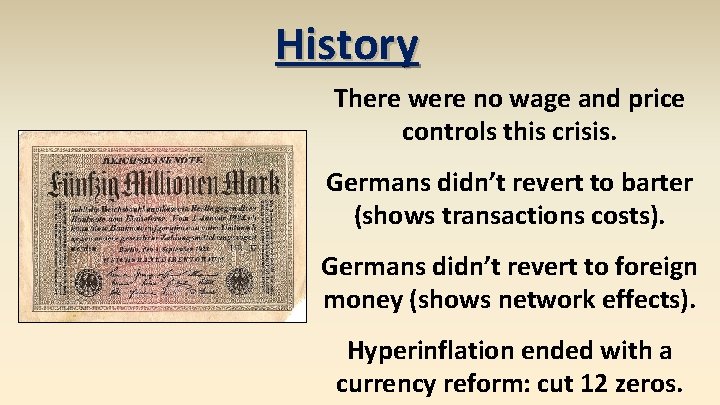 History There were no wage and price controls this crisis. Germans didn’t revert to