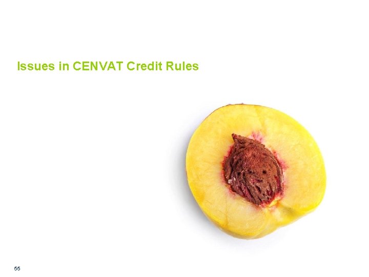 Issues in CENVAT Credit Rules 55 