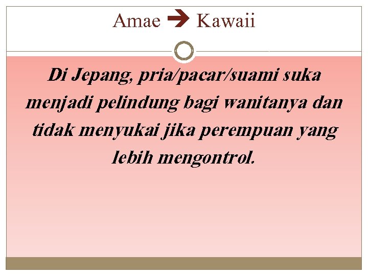 Amae Kawaii Di Jepang, pria/pacar/suami suka menjadi pelindung bagi wanitanya dan tidak menyukai jika
