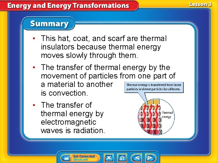 • This hat, coat, and scarf are thermal insulators because thermal energy moves • This hat, coat, and scarf are thermal insulators because thermal energy moves
