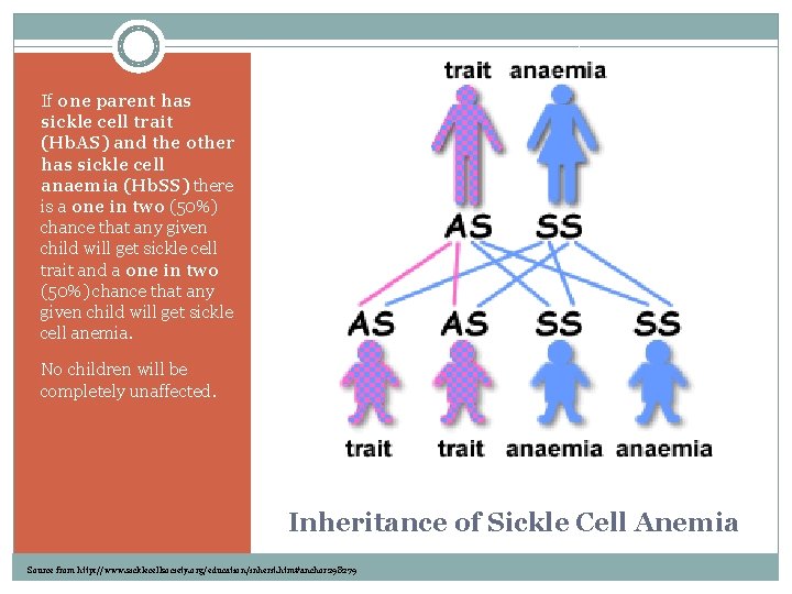 If one parent has sickle cell trait (Hb. AS) and the other has sickle