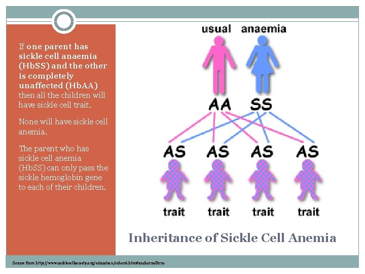 If one parent has sickle cell anaemia (Hb. SS) and the other is completely