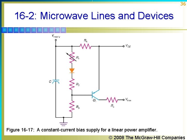 36 16 -2: Microwave Lines and Devices Figure 16 -17: A constant-current bias supply 36 16 -2: Microwave Lines and Devices Figure 16 -17: A constant-current bias supply