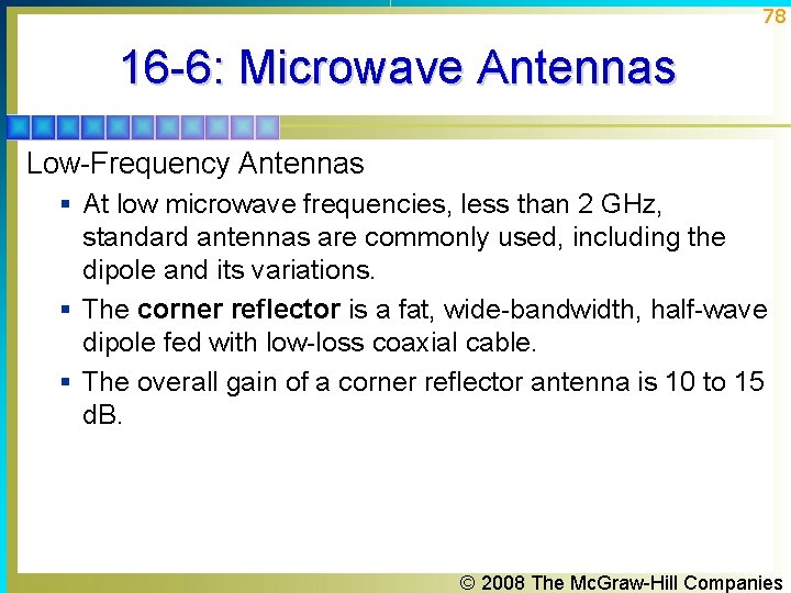 78 16 -6: Microwave Antennas Low-Frequency Antennas § At low microwave frequencies, less than 78 16 -6: Microwave Antennas Low-Frequency Antennas § At low microwave frequencies, less than