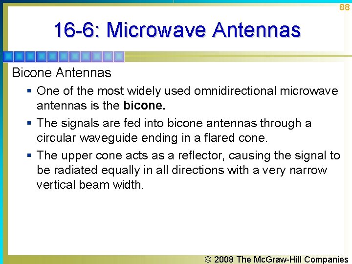 88 16 -6: Microwave Antennas Bicone Antennas § One of the most widely used 88 16 -6: Microwave Antennas Bicone Antennas § One of the most widely used