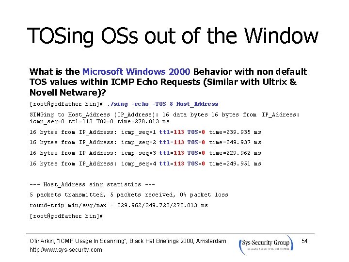 TOSing OSs out of the Window What is the Microsoft Windows 2000 Behavior with