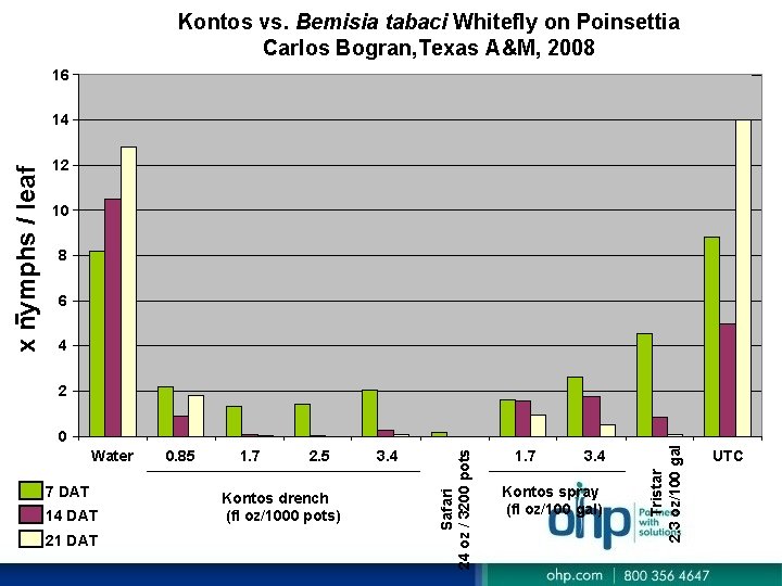 Kontos vs. Bemisia tabaci Whitefly on Poinsettia Carlos Bogran, Texas A&M, 2008 16 12 Kontos vs. Bemisia tabaci Whitefly on Poinsettia Carlos Bogran, Texas A&M, 2008 16 12