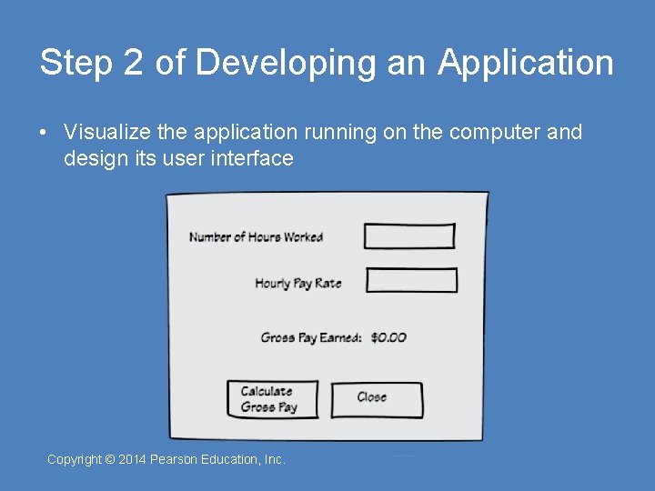 Step 2 of Developing an Application • Visualize the application running on the computer