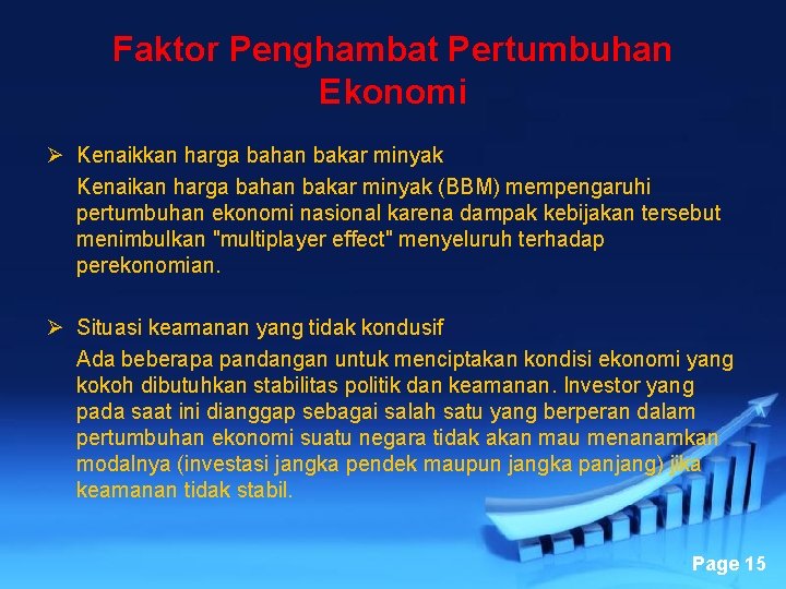 Faktor Penghambat Pertumbuhan Ekonomi Indonesia