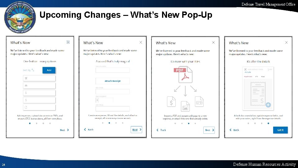 Defense Travel Management Office Upcoming Changes – What’s New Pop-Up 24 Defense Human Resources Defense Travel Management Office Upcoming Changes – What’s New Pop-Up 24 Defense Human Resources
