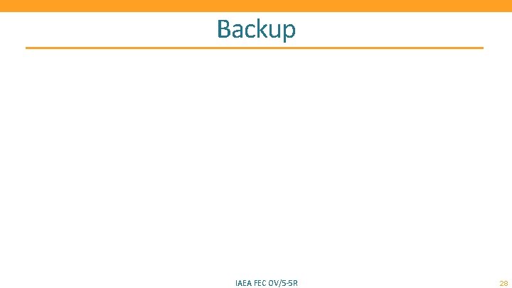 Backup IAEA FEC OV/5 -5 R 28 